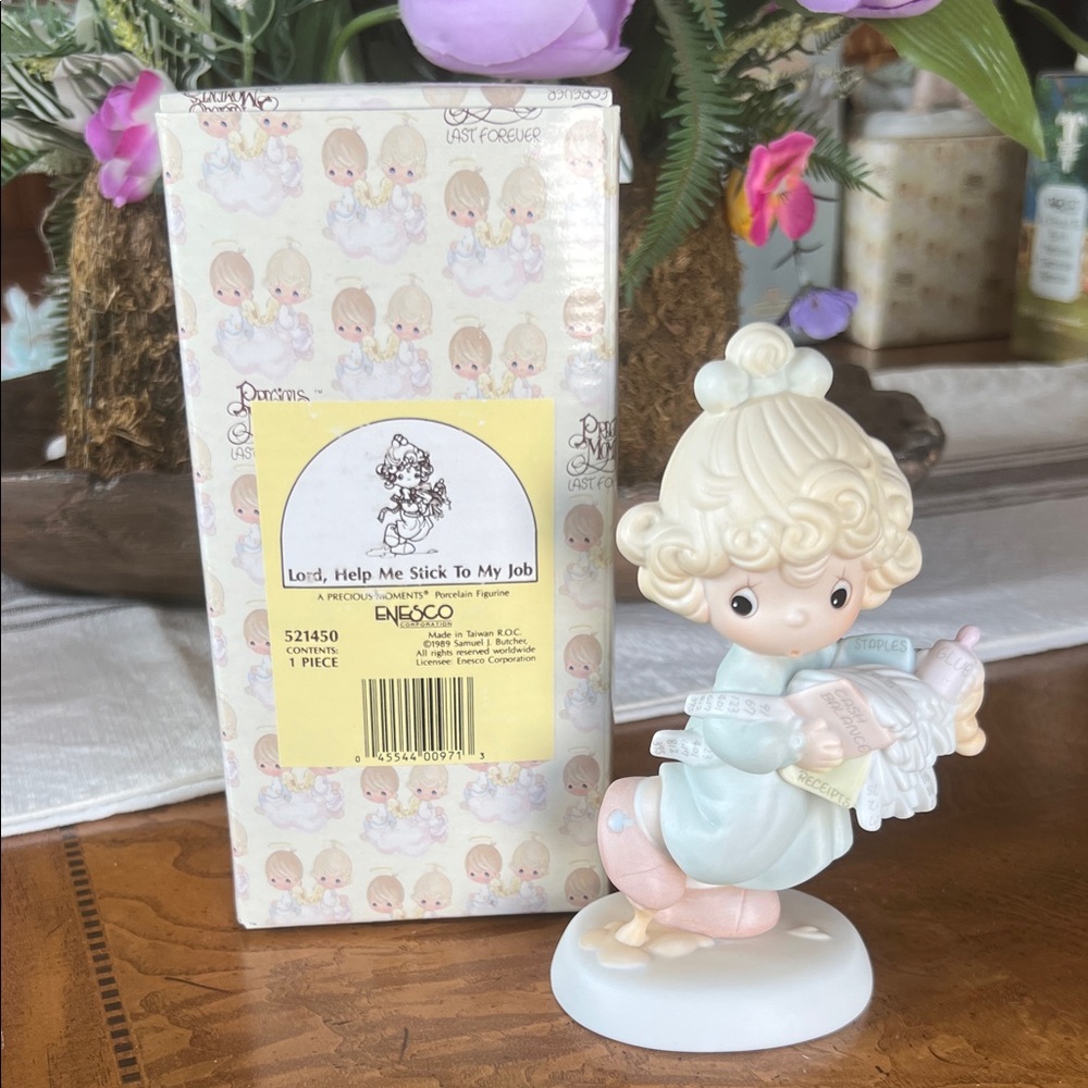 Precious Moments Lord, Help Me Stick To My Job Figurine